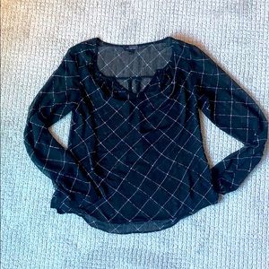 Business casual patterned blouse